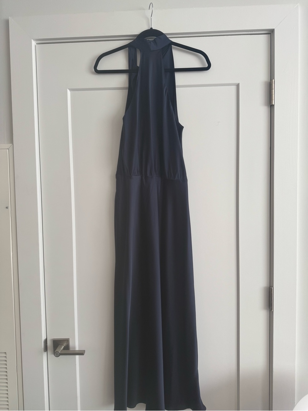Navy ASTR the Label Jelyn Satin Midi Dress - Picture 3 of 8